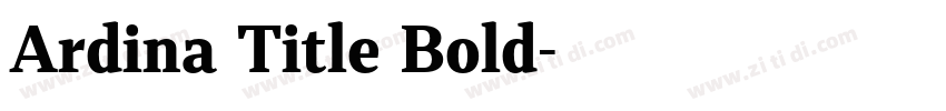 Ardina Title Bold字体转换